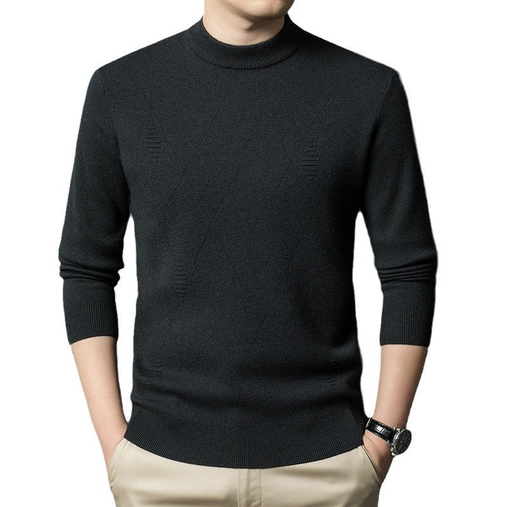 Herren feiner Rundhals-Pullover aus hochwertiger Wolle Echoarchiv