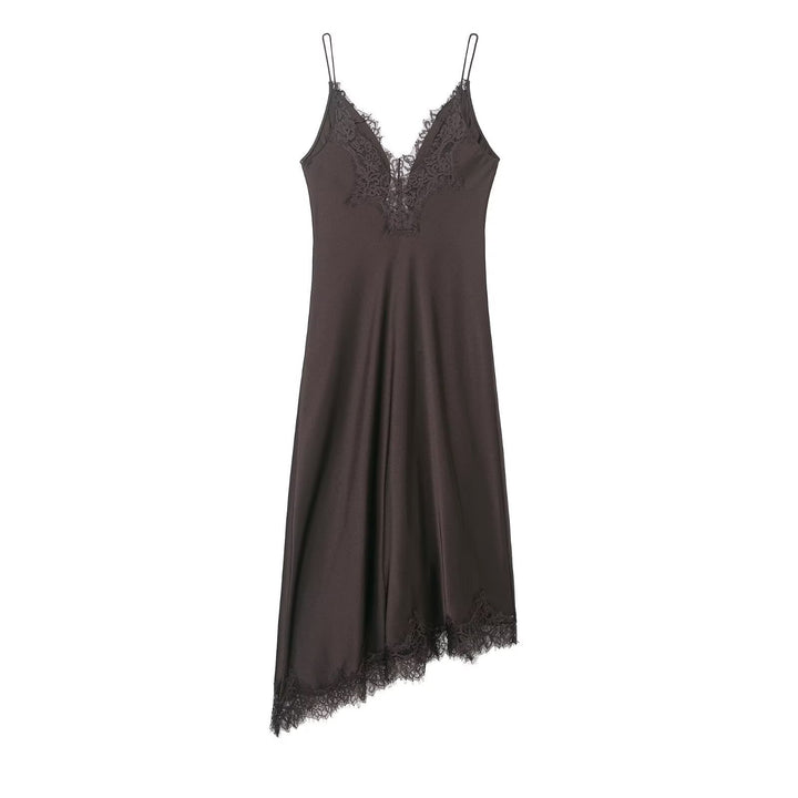 Damen Spitzen-Nachtkleid aus fließendem Stoff mit verspielten Rüschendetails Echo Archiv