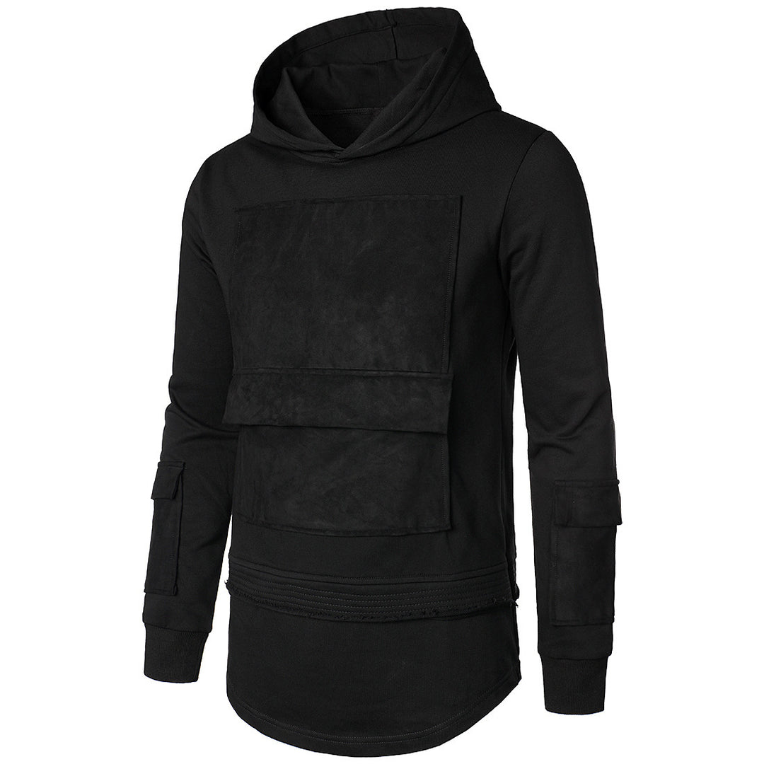 Herren modischer Hoodie mit integrierten Taschen und einzigartigem Design Echoarchiv
