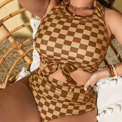 Damen Bikini-Set mit trendy Knoten-Design und hoch geschnittenen Höschen Echo Archiv