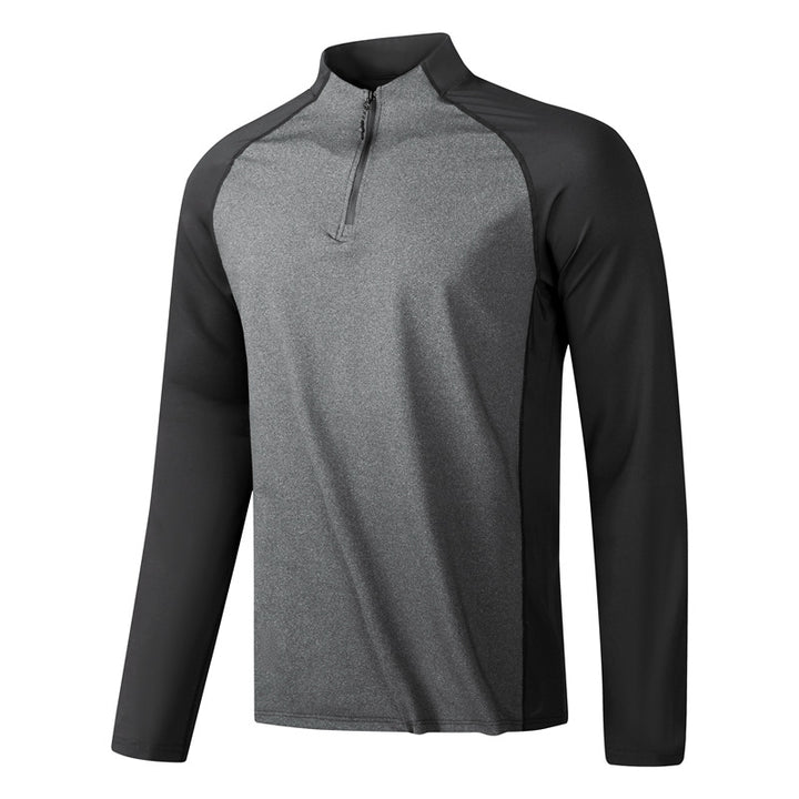 Herren Funktionales Langarmshirt mit Stehkragen und halbem Reißverschluss Echoarchiv