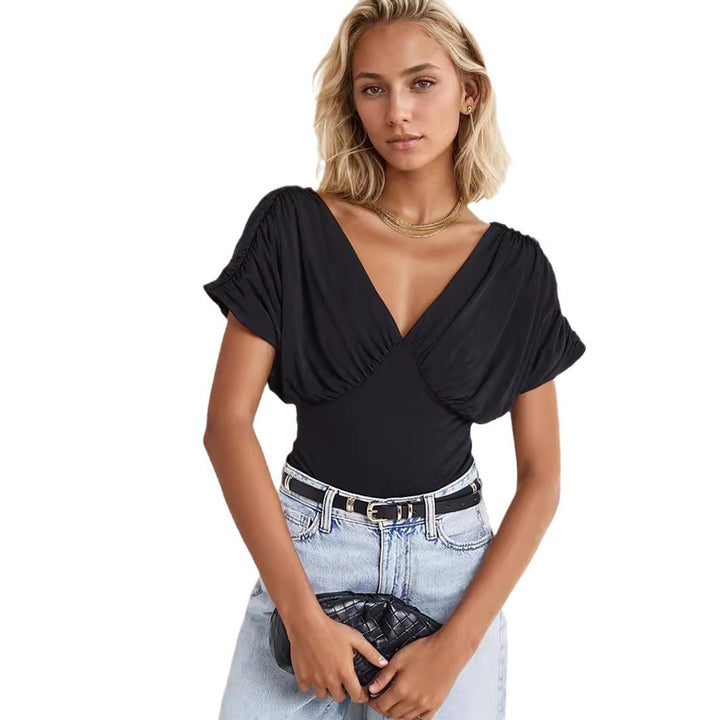 Damen Elegantes Bodysuit mit voluminösen Ärmeln Echo Archiv