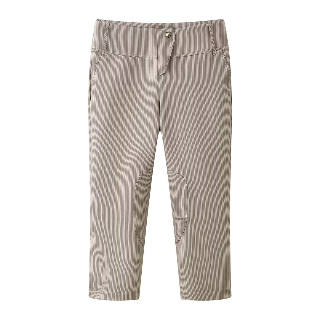 Damen Cropped-Stretchhose im Reithosenstil mit Kniebesatz Echo Archiv