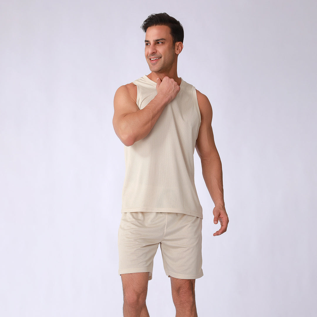Herren Atmungsaktives Sport-Tanktop mit leichten Shorts Echoarchiv