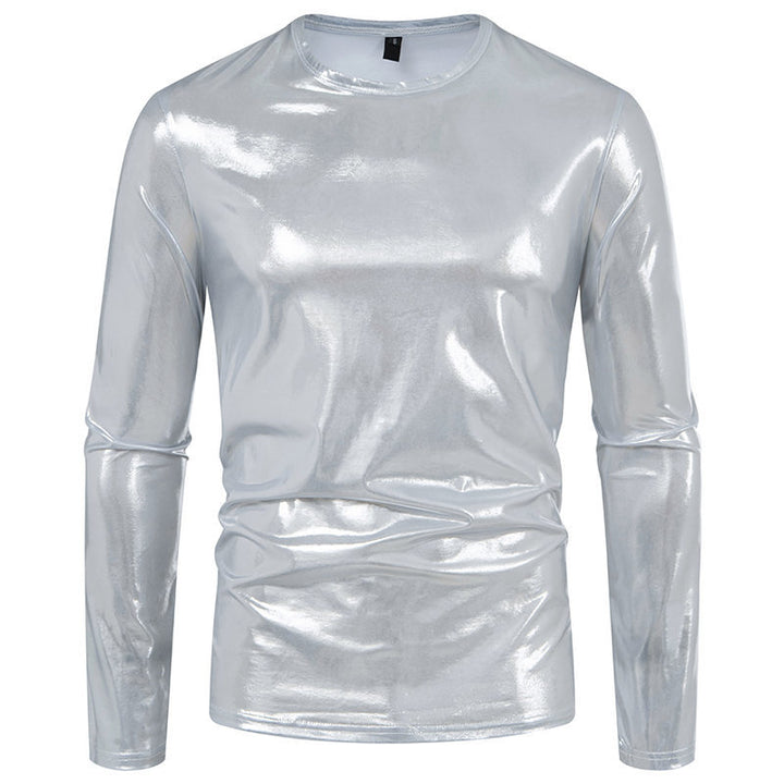 Herren Langarmshirt mit schimmerndem Finish und körpernaher Passform Echoarchiv