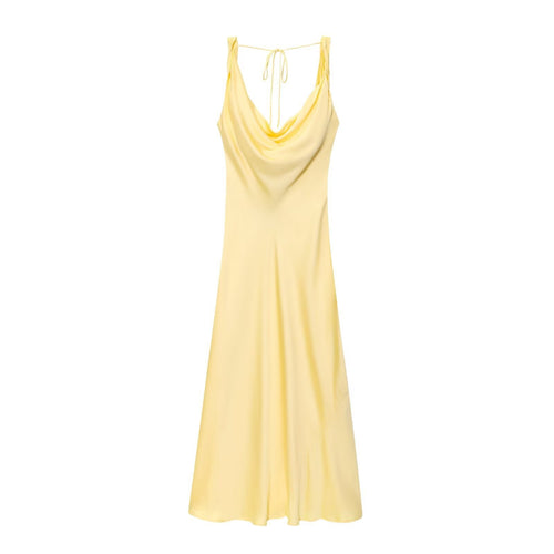 Lange Drapierte Kleid mit Eingebautem Bh – Valéora