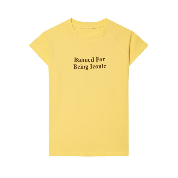 Damen T-Shirt mit modernem Schriftzug und lässigem Schnitt Echo Archiv