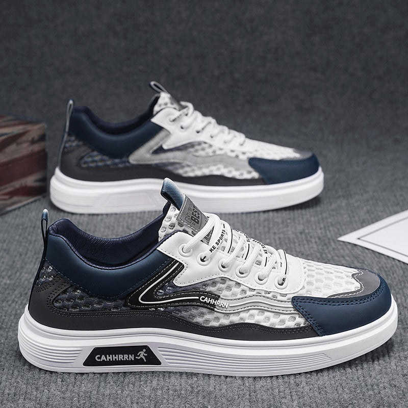Herren atmungsaktive Wabenmesh-Street-Sneaker mit PU-Overlays, verstärkter Zehenkappe und profiliertem Gummirand Echo Archiv