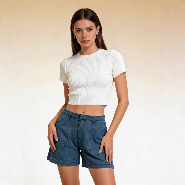 Damen lässige Sommer-Shorts mit seitlichen Taschen und komfortablem Schnitt Echo Archiv