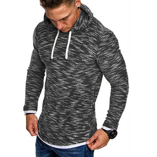 Herren sportliches Kapuzenshirt mit modischem Strukturdesign Echoarchiv