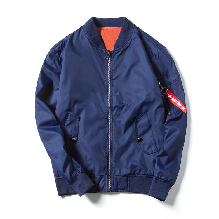 Unisex Leichter Nylon-Fliegerblouson mit kontrastreicher Innenlage und Ärmelzippertasche Echo Archiv