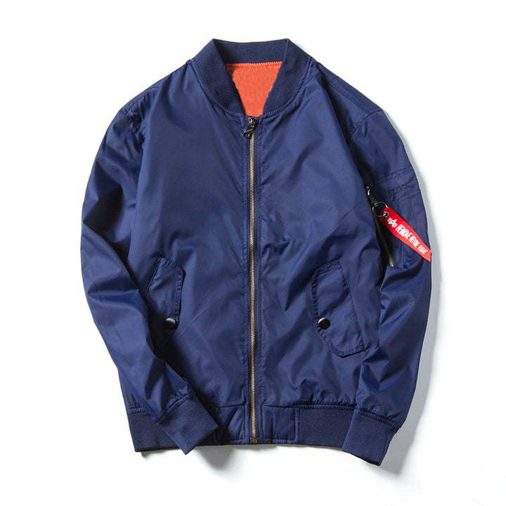 Unisex Leichter Nylon-Fliegerblouson mit kontrastreicher Innenlage und Ärmelzippertasche Echo Archiv