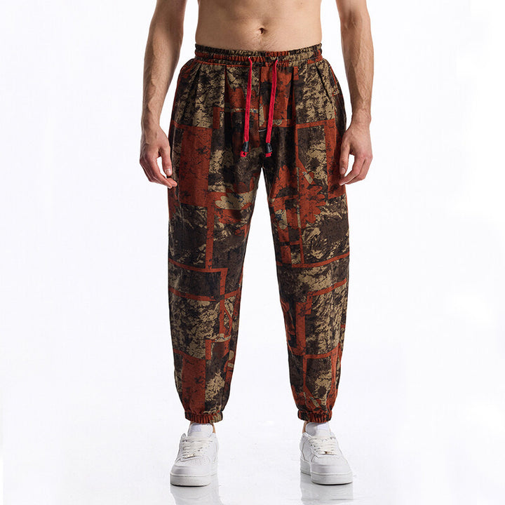 Herren Freizeithosen mit floralem Design Echoarchiv