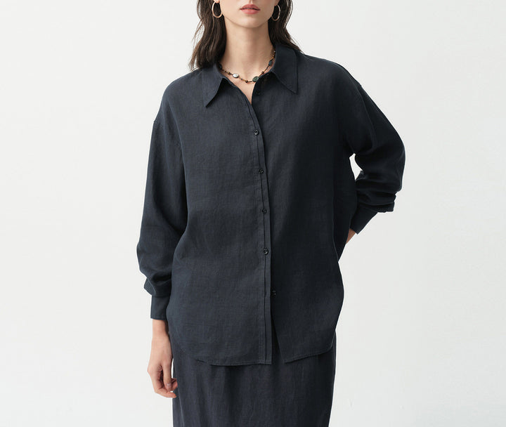 Damen Luftige Leinenbluse Echoarchiv
