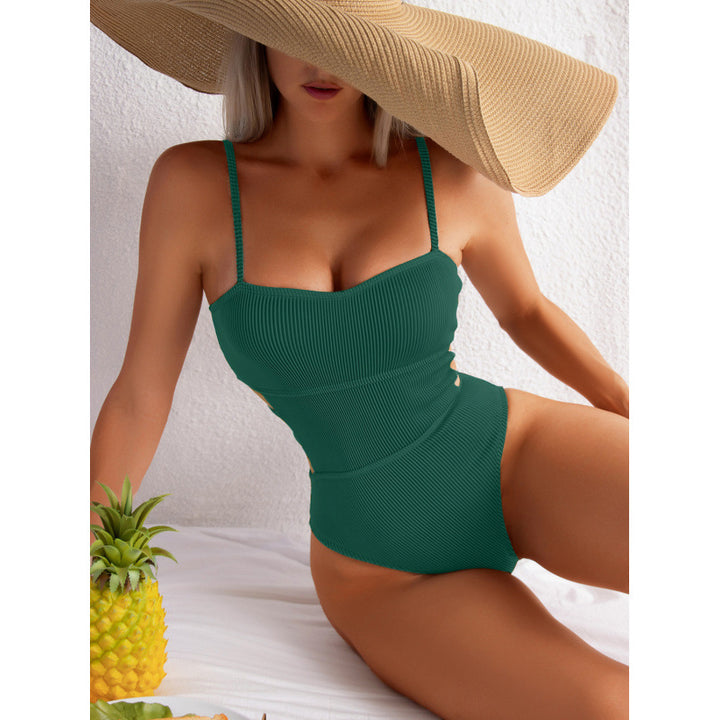 Damen Einteiler Badeanzug mit elegantem Rippendesign und figurschmeichelnder Silhouette Echo Archiv