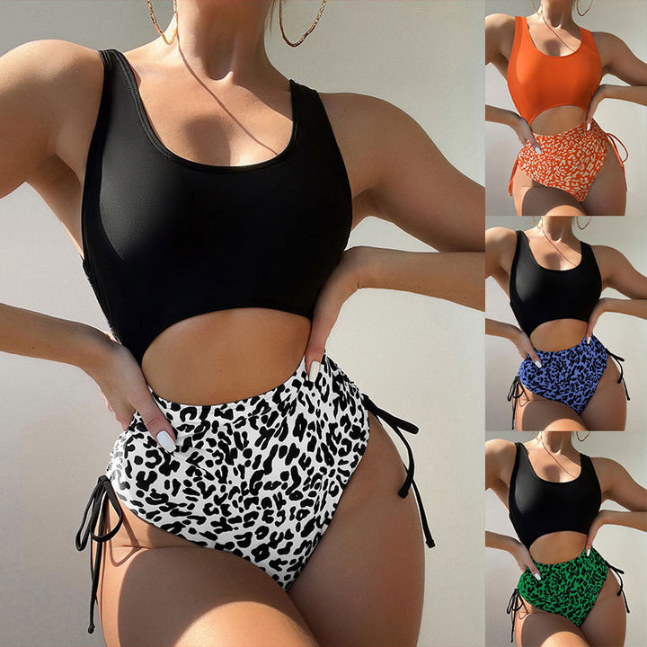 Damen Cut-Out Badeanzug mit modischem Leoprint Echo Archiv
