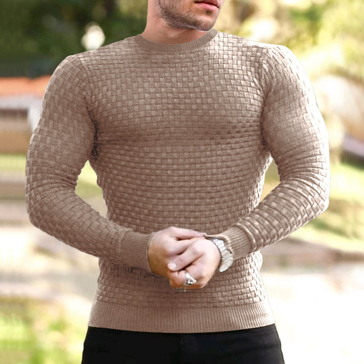 Herren Strukturierter Langarmpullover Echoarchiv