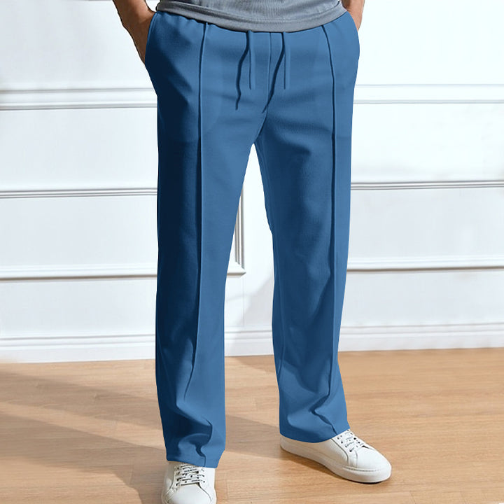 Herren Elegante Freizeithose mit bequemen Seitenstreifen und Gummizug Echoarchiv