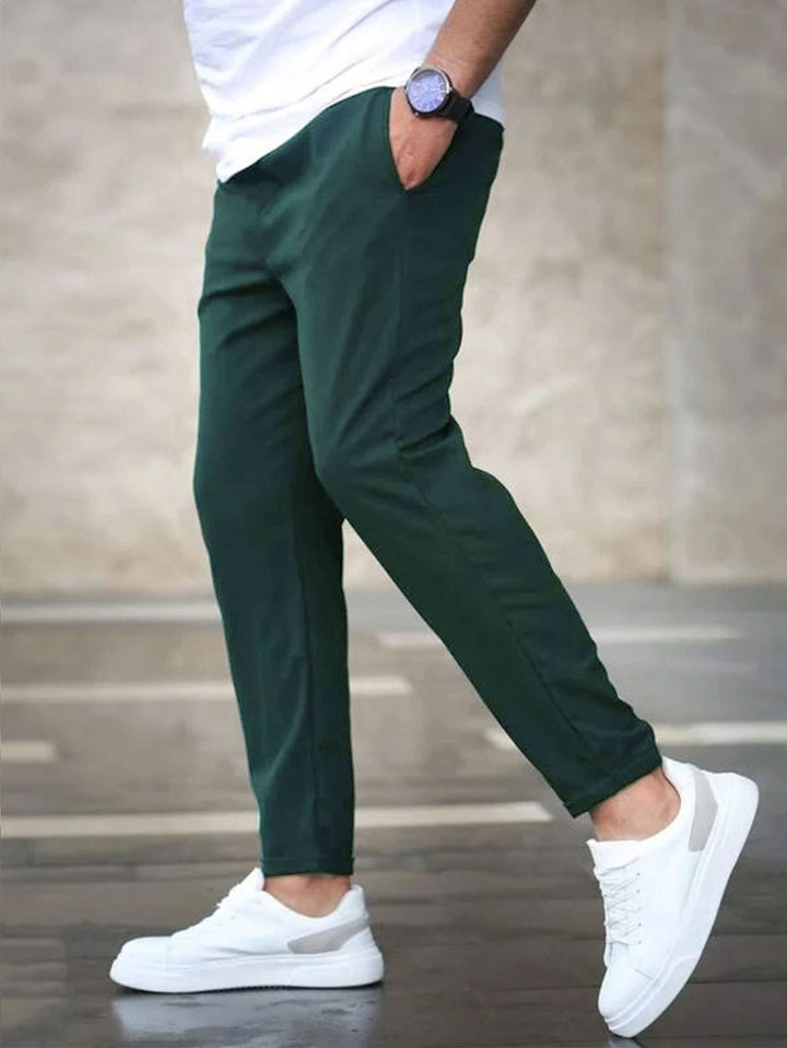 Herren lässige Freizeithose mit elastischem Bund und praktischen Taschen Echoarchiv