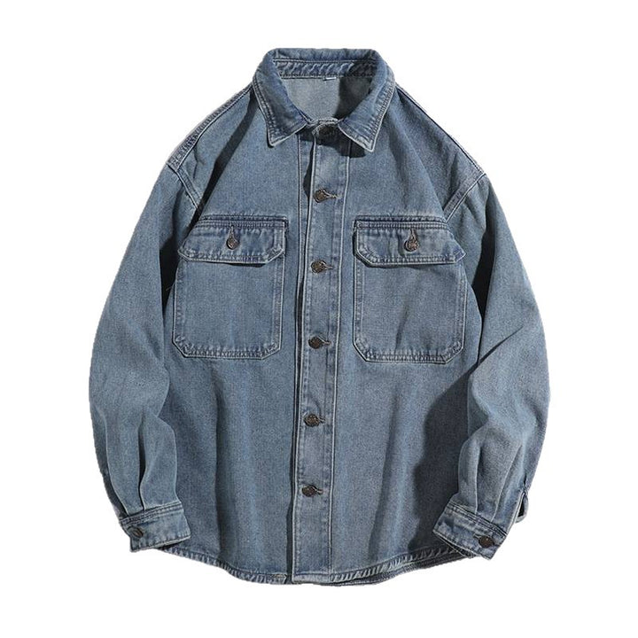Herren Lässige Denim-Jacke mit Taschen Echo Archiv