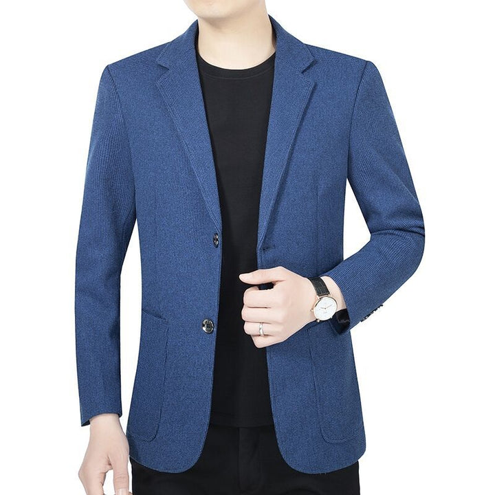 Herren Tailliertes Wollmix-Sakko im Casual-Blazer-Stil mit aufgesetzten Taschen Echoarchiv