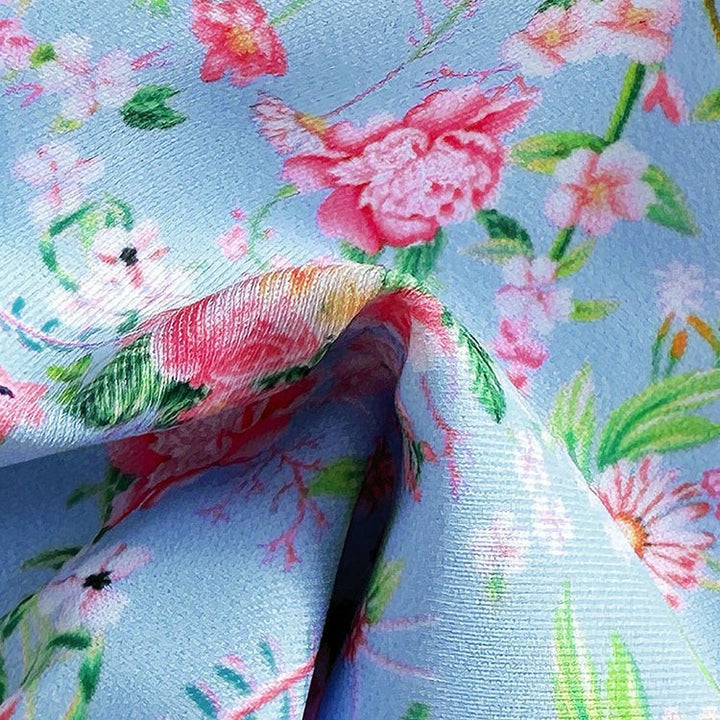 Damen Triangel-Bikini-Set mit floralen Rüschendetails und verstellbaren Trägern Echo Archiv