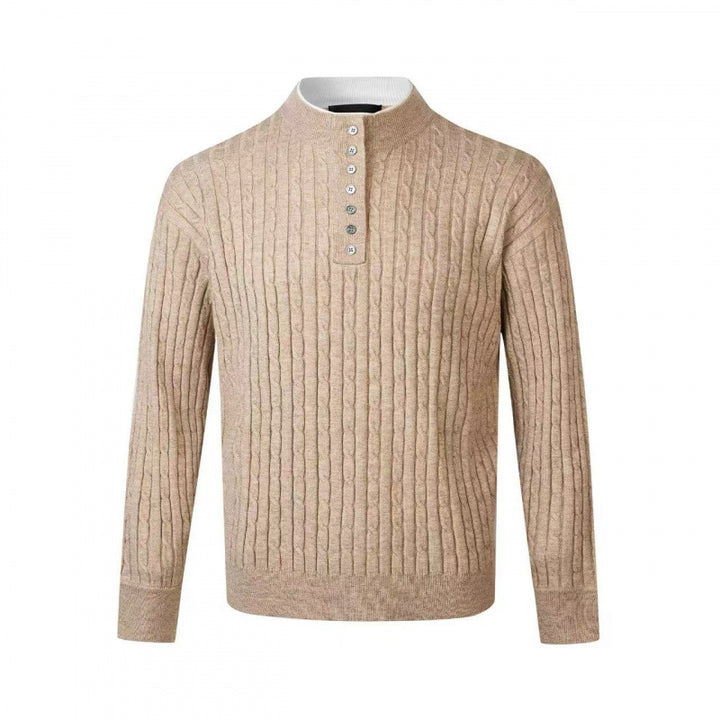 Herren Feinstrickpullover mit dekorativen Knopfdetails Echoarchiv