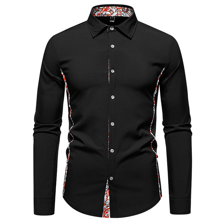 Herren Elegantes Hemd mit kreativem Floral-Muster und modernen Akzenten Echoarchiv