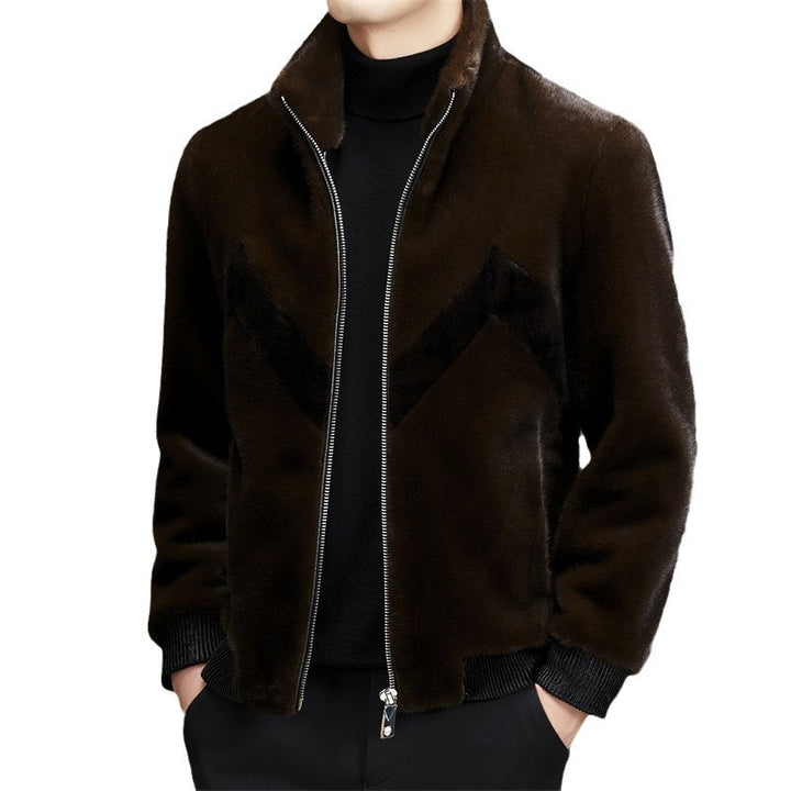 Herren Fleecejacke mit modernem Design und hohem Kragen Echoarchiv