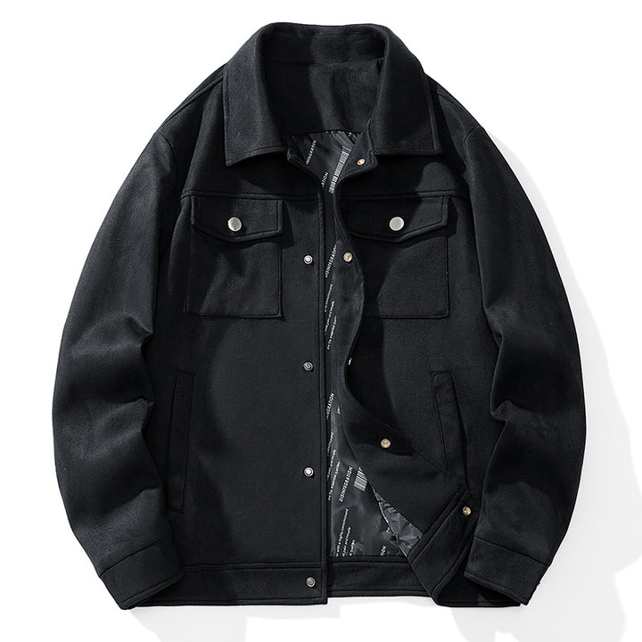 Herren Overshirt aus Kunstleder mit Hemdkragen und Pattentaschen Echo Archiv