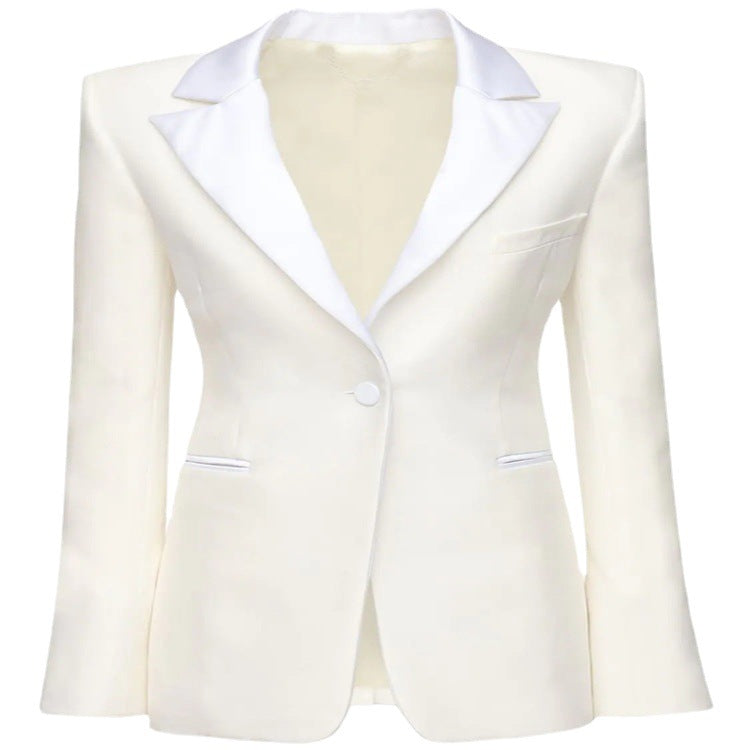 Damen Strukturierter Schulterblazer im Retro‑Tailoring Echoarchiv