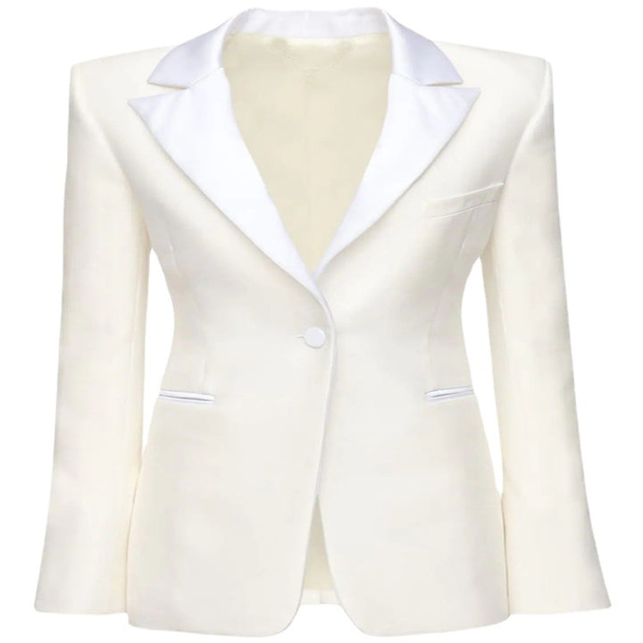 Damen Strukturierter Schulterblazer im Retro‑Tailoring Echoarchiv