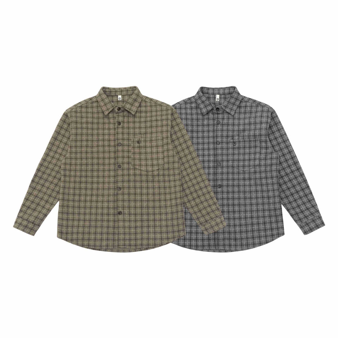 Unisex Kariertes Hemdjacke-Overshirt aus Wollmischung Echoarchiv