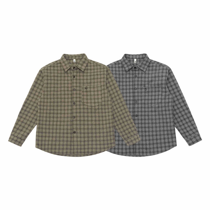 Unisex Kariertes Hemdjacke-Overshirt aus Wollmischung Echoarchiv