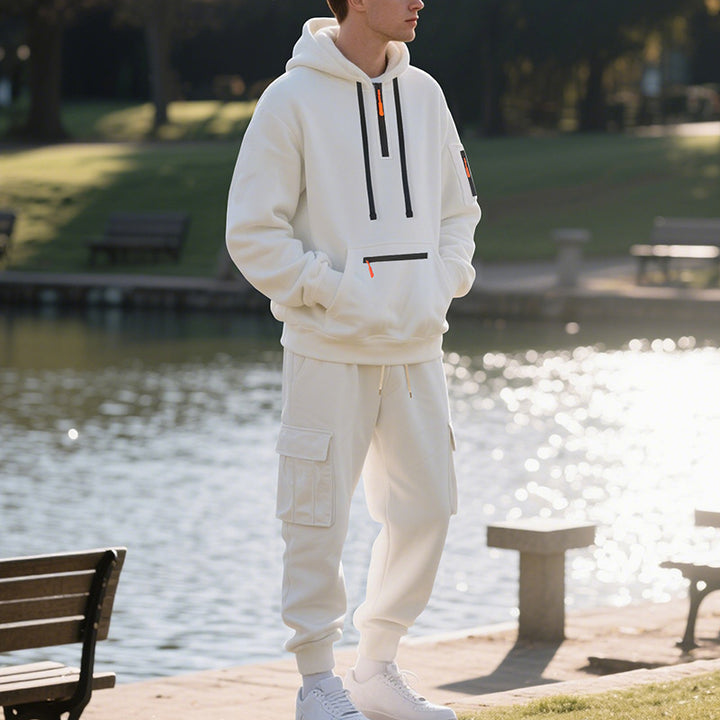Herren sportliches Kapuzenpullover und Jogginghose Set Echoarchiv