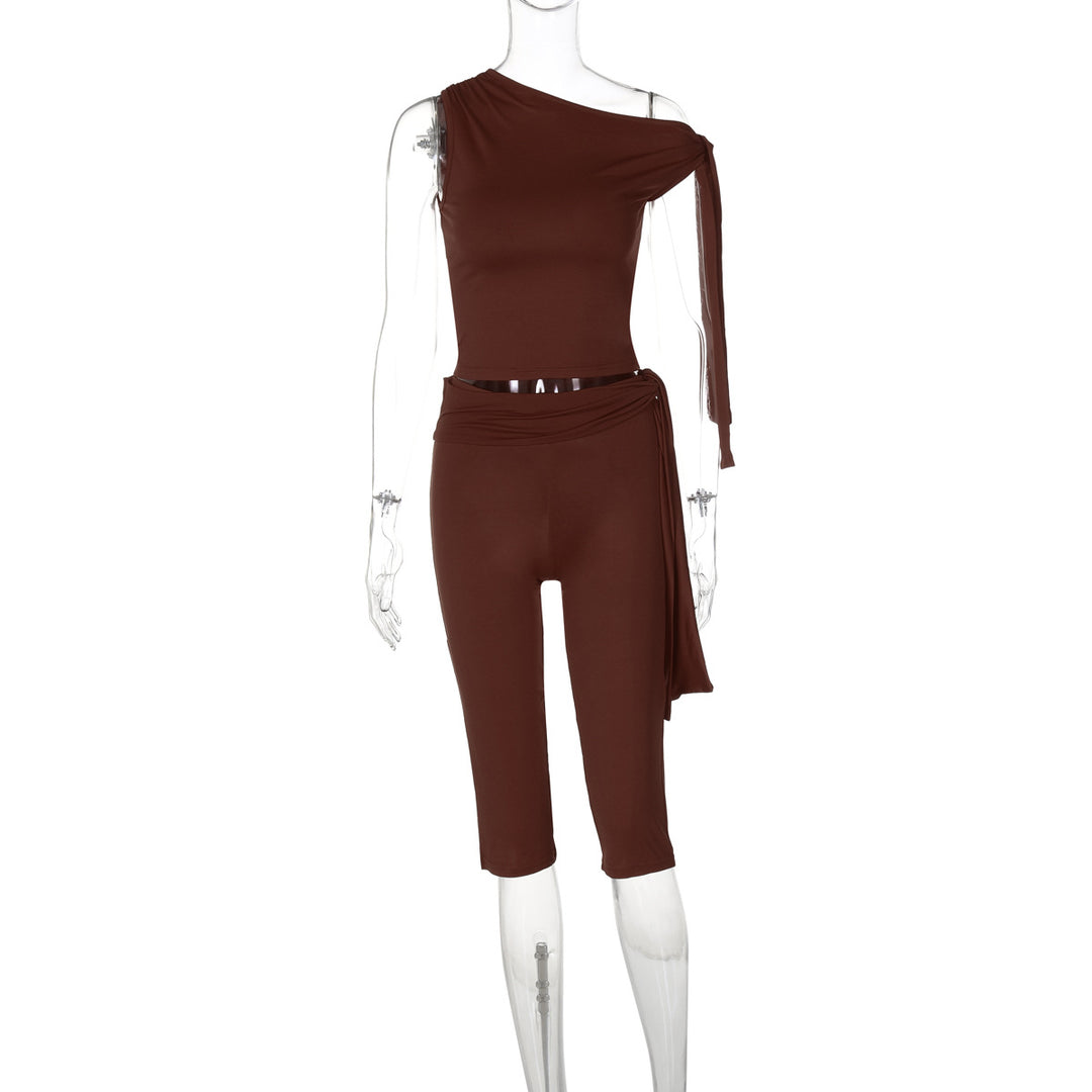 Damen Einseitiger Jumpsuit mit exklusiven Drapierungen Echo Archiv