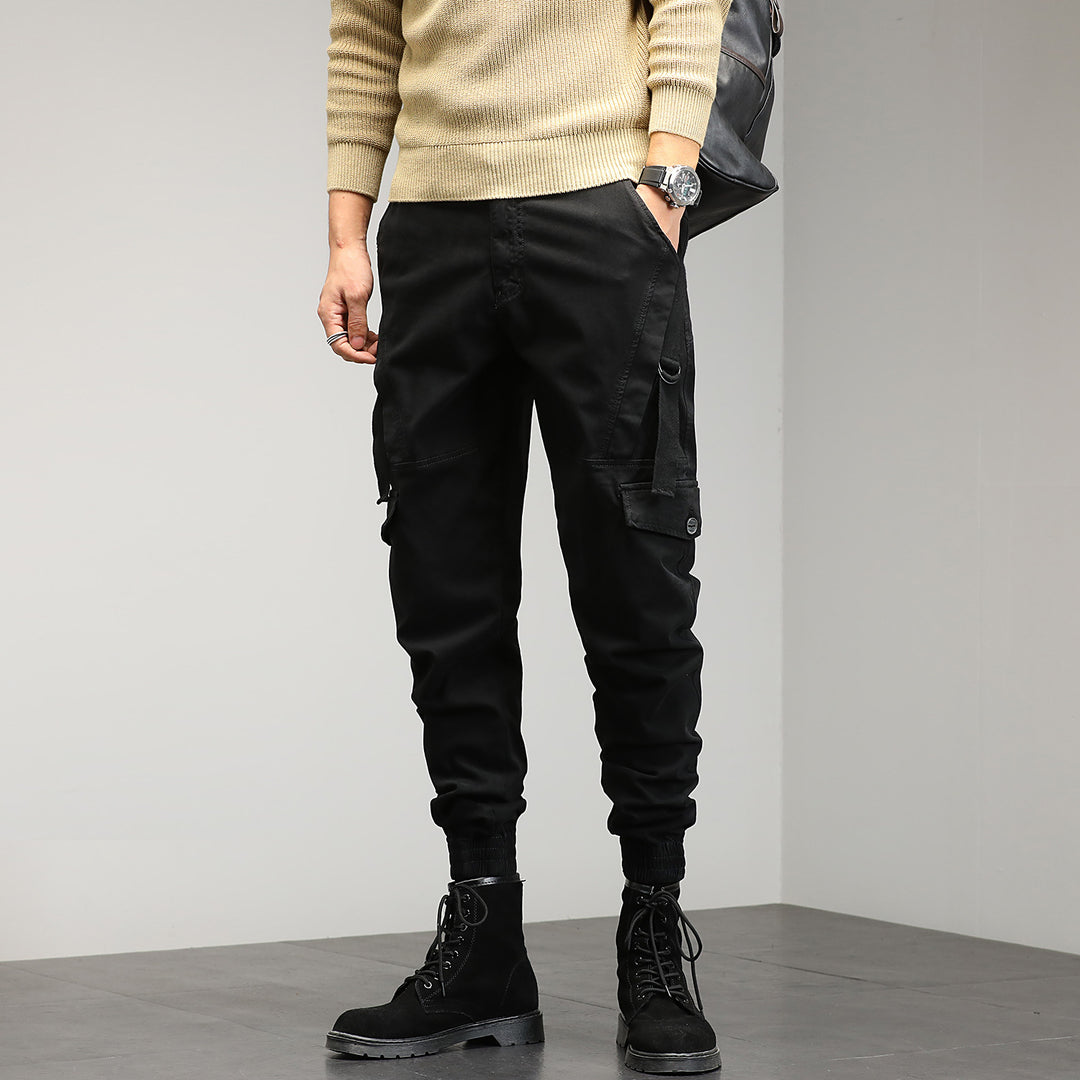 Herren Tapered Cargo‑Jogger mit D‑Ring, Kniepaneelen und elastischen Bündchen Echo Archiv