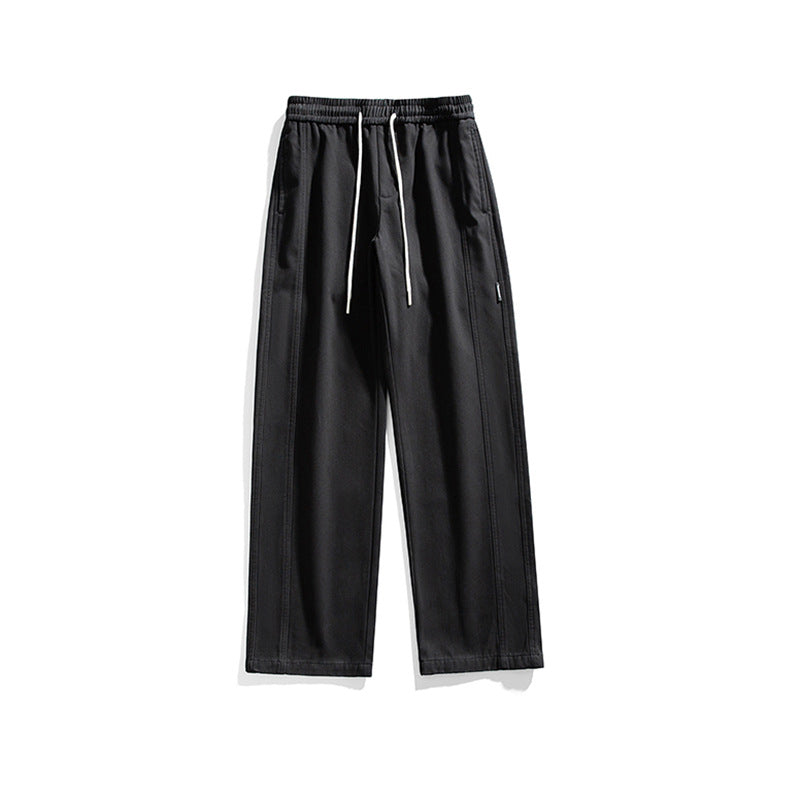 Herren Straight-Cut Freizeit‑Hose mit elastischem Bund, Tunnelzug und dekorativen Nahtpasse Echo Archiv