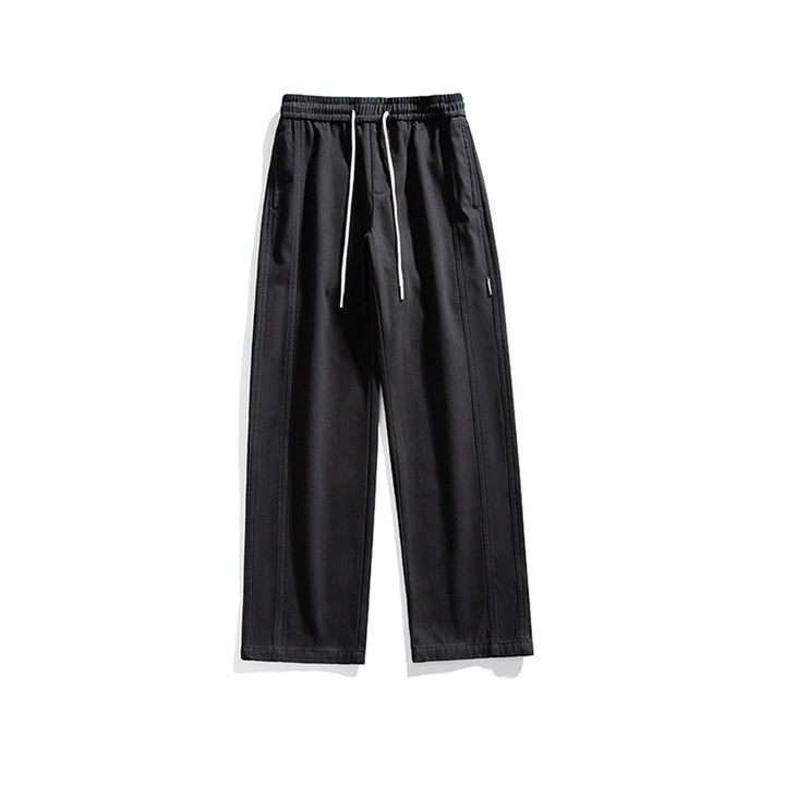 Herren Straight-Cut Freizeit‑Hose mit elastischem Bund, Tunnelzug und dekorativen Nahtpasse Echo Archiv