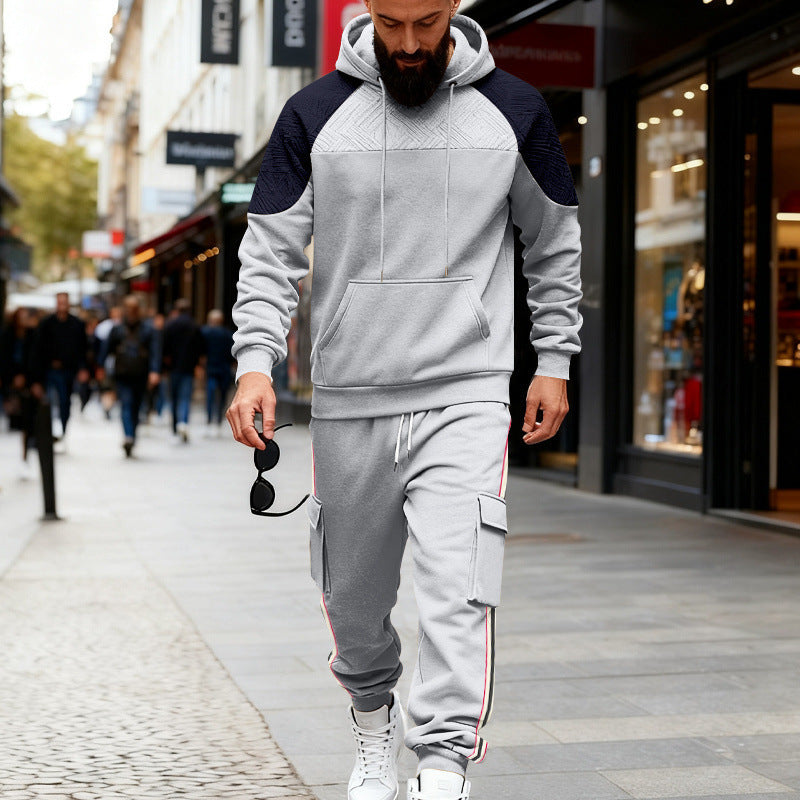 Herren nan zweiteiliges Utility-Freizeitset mit Kapuzenpullover und Cargo-Jogginghose Echo Archiv