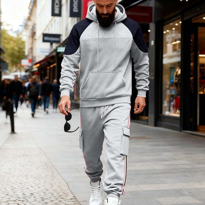 Herren nan zweiteiliges Utility-Freizeitset mit Kapuzenpullover und Cargo-Jogginghose Echo Archiv