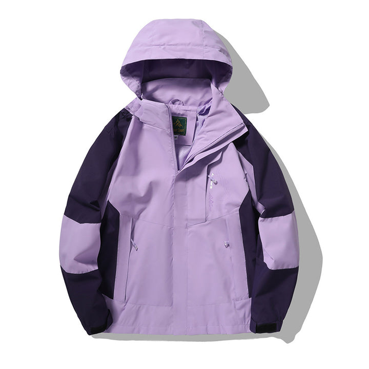 Herren Nano Wind- und wasserabweisende Outdoor-Hoodie-Jacke mit Belüftungsnetz, verstellbarer Kapuze und verdeckter Vorderklappe – Cavarno