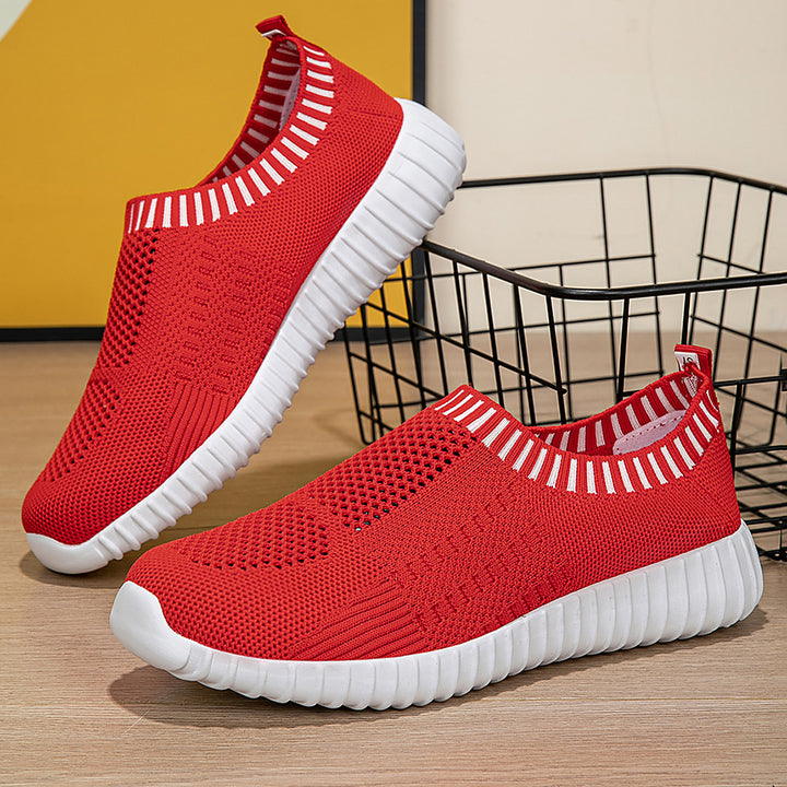 Damen nan elastischer Schlupf-Komfort-Sneaker mit dreidimensionaler Strickstruktur und profilierter Leichtsohle Echo Archiv