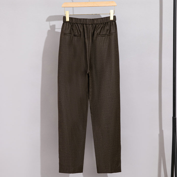 Damen Relaxed-Hose mit elastischem Bund, Tunnelzug und geradem Bein Echoarchiv