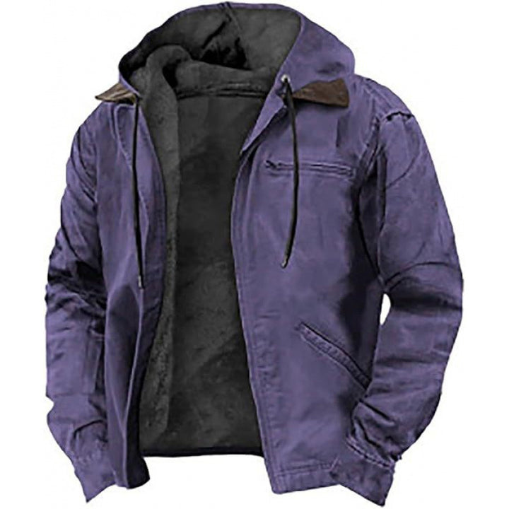 Herren Gefütterte Fieldjacke mit Kapuze und Sherpa-Futter – Taviero