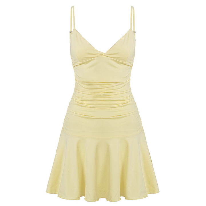 Damen luftiges Sommerkleid mit raffinierten Rüschen und verstellbaren Spaghettiträgern Echo Archiv