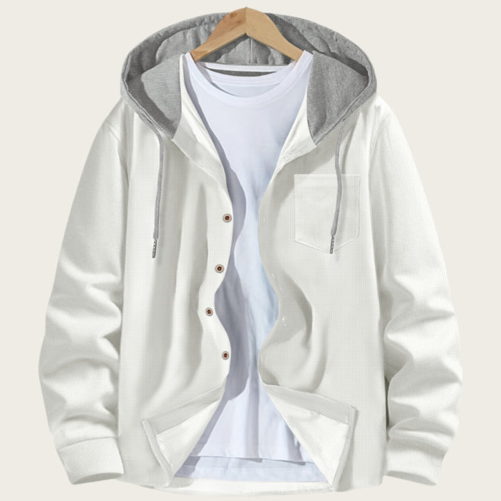 Herren Freizeitjacke mit abnehmbarer Kapuze und praktischen Taschen Echoarchiv