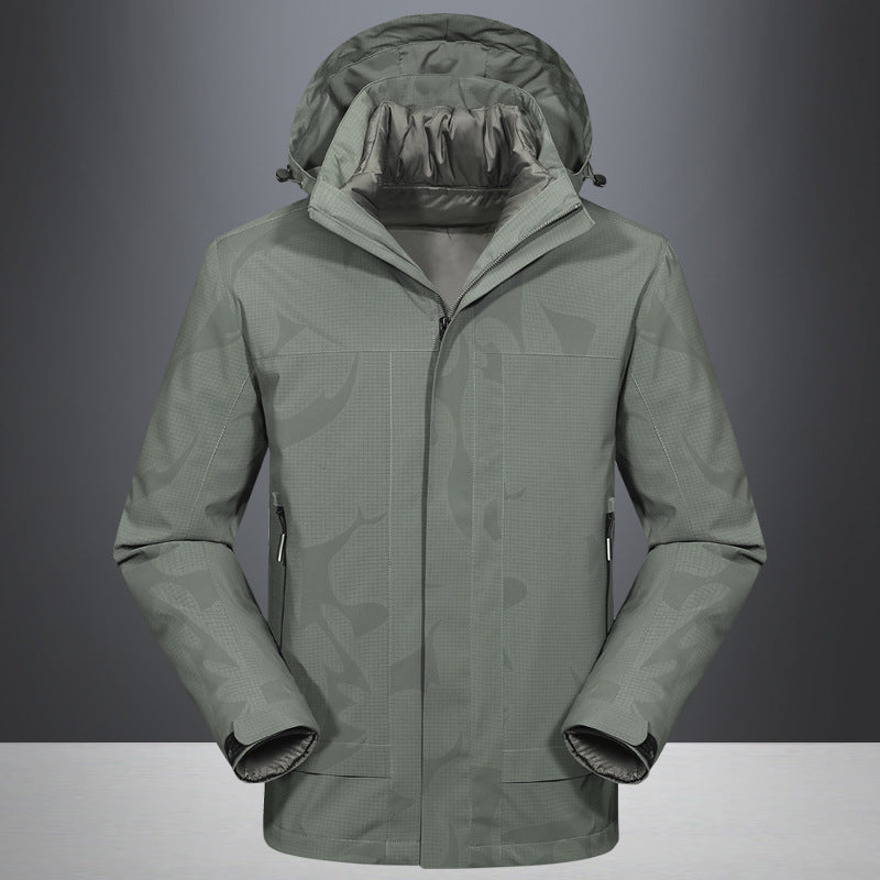 Herren Wasserdichte Outdoorjacke mit Kapuze und atmungsaktivem Ripstop-Material Echo Archiv