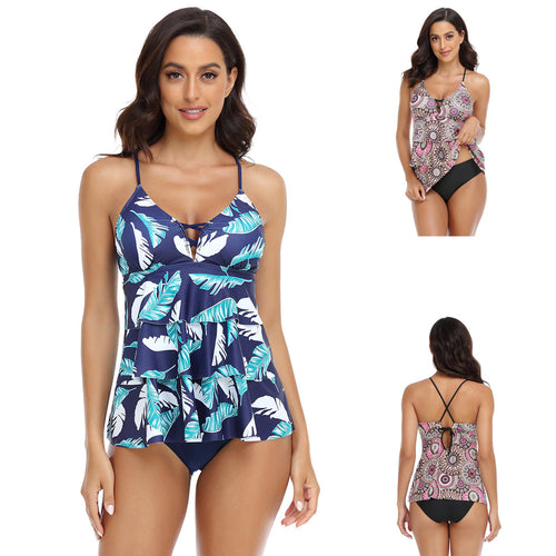 Damen Tankini-Set mit elastischem Oberteil und schwingendem Rock Echo Archiv
