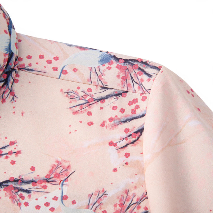 Herren Kurzarmhemd mit floralem Design und bequemer Passform Echoarchiv